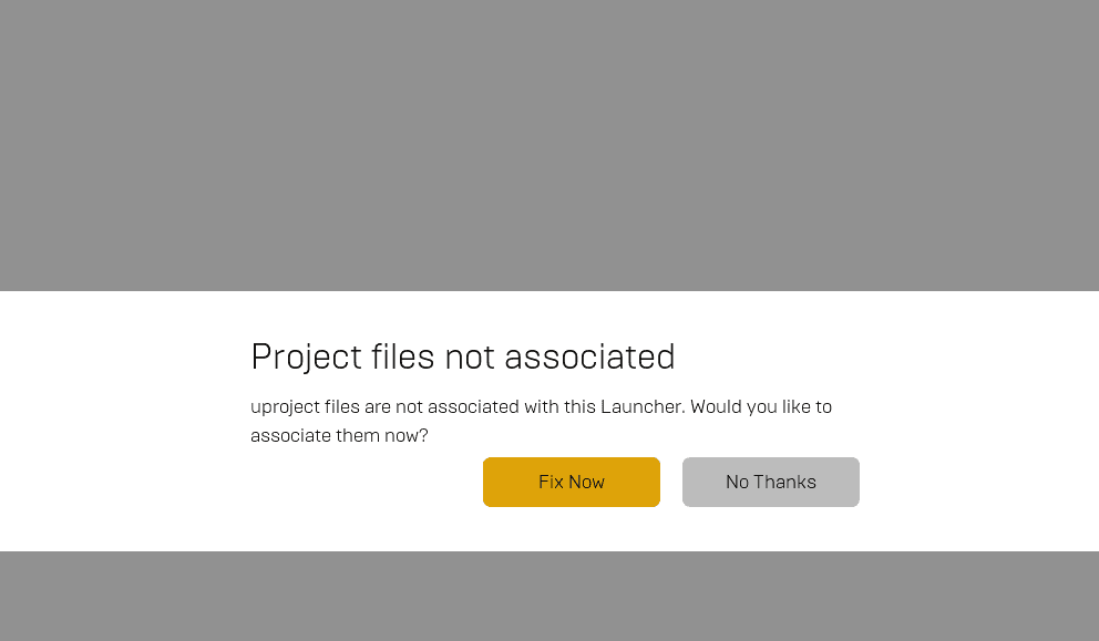 Project files not associated.